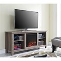 Evolve 58 x 24 in. Driftwood TV Stand With Fireplace Insert EV31233